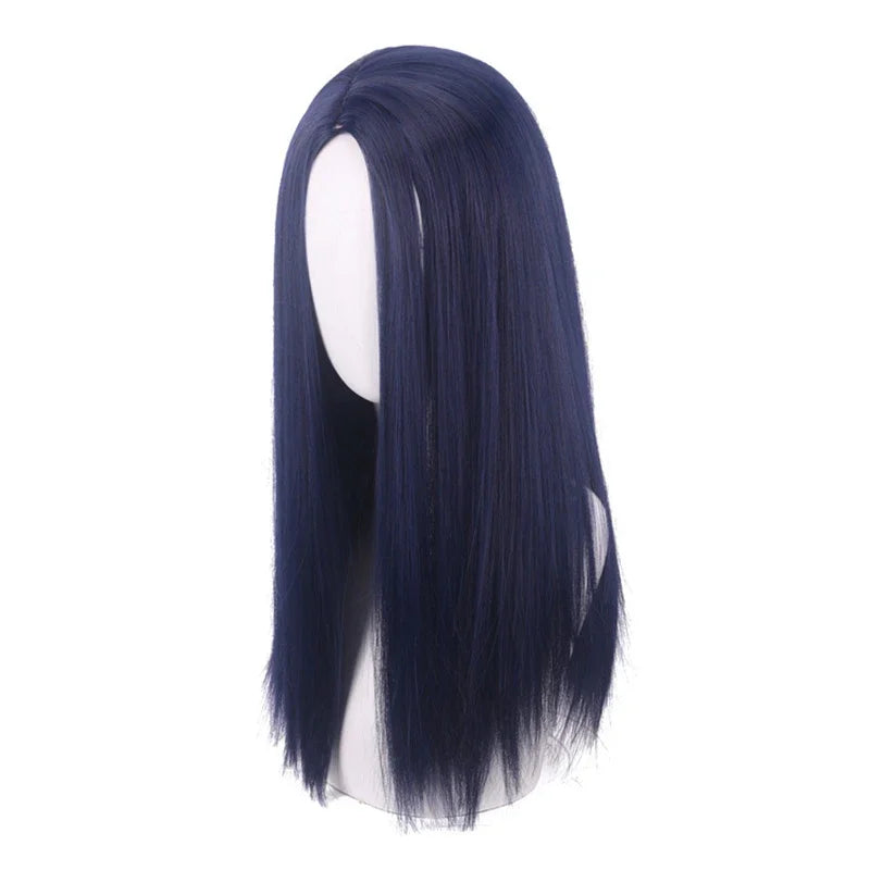 Arcane Caitlyn Cosplay Wig Anime Dark Blue Long Straight Heat Resistant Synthetic Hair The Sheriff of Piltover Wigs